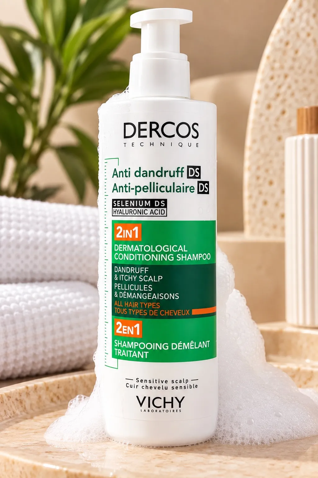 vichy dercos anti pelliculaire ds 2 en 1 – shampooing démêlant traitant vichy dercos anti pelliculaire ds 2 en 1 – shampooing démêlant traitant